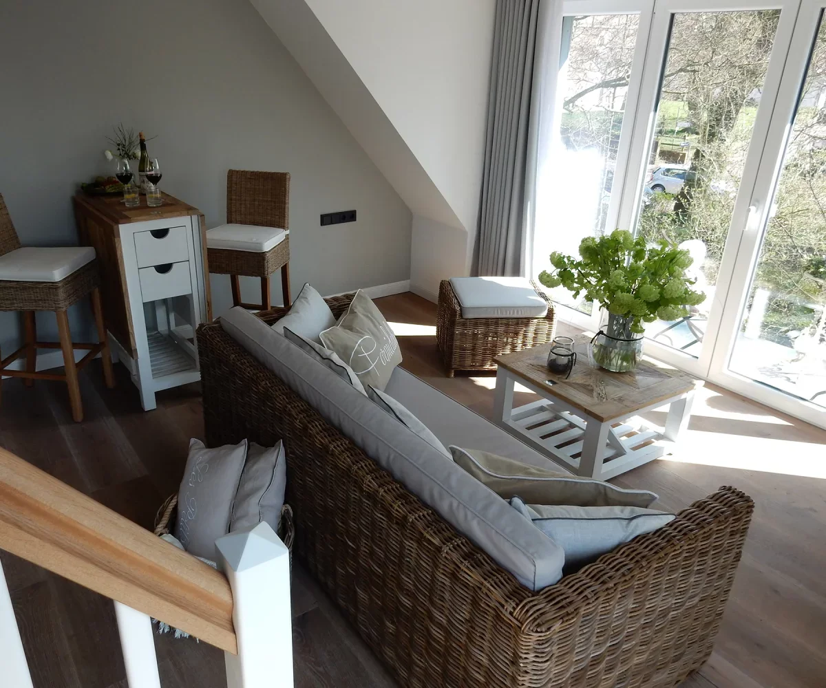 Maisonette-Appartement<br>mit Balkon & Parkblick | Hotel Leegerpark Greetsiel
